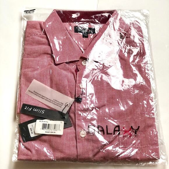 Galaxy By Harvic Slim-fit Collared Pin-Check Shirt - Picture 3 of 10